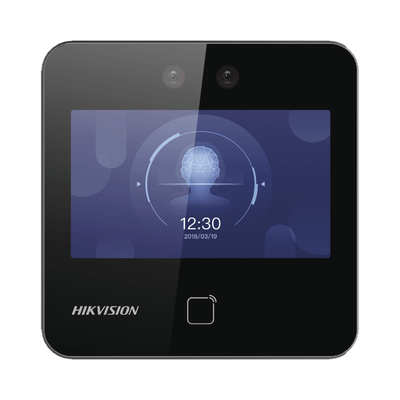 Terminal Min Moe WiFi / Touch de Reconocimiento Facial Ultra Rápido para ASISTENCIA y Control de ACCESO / 1500 Rostros y 3,000 tarjetas /  Lee códigos QR / Videoportero / Detección de Cubrebocas / SIP Estandar / HIK-IA · HIKVISION