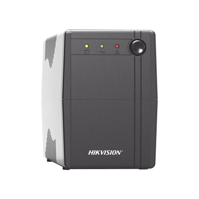 UPS de 1000 VA / 600 W / Protección Contra Sobrecarga y Descarga / Entrada y Salida 120 VCA / 6 Tomas NEMA 5-15R (4 con Respaldo y 2 sin Respaldo) · HIKVISION