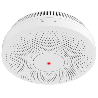 Detector de Humo Interlink / Doble Tecnología de Sensor de Luz / Alarma Auditiva 85dB / Batería de Litio 10 Años / Autoverificación/ Interconectable 30 Dispositivos · HIKVISION