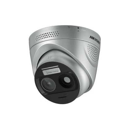 (HikFire) Cámara IP Turret de Detección Térmica de Incendios / Detección de Llamas y Temperaturas Anormales / 4 Megapíxel (Lente Óptico) + 1 Megapíxel (Lente Térmico) / Compatible con Hik-Connect · HIKVISION