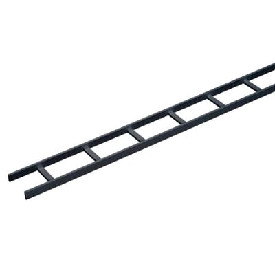 Charola Tipo Escalerilla de Secciones Rectas, 12 in (305 mm) de Ancho, Travesaños a Intervalos de 9 in (229 mm), Tramo de 10 ft (3.05 m), de Acero, Color Negro · HOFFMAN