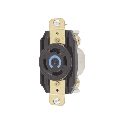 Receptáculo con Bloqueo de Media Vuelta Industrial 30 A 250 V CA / 3 Polos 4 Hilos / Nema L15-30R. · HUBBELL