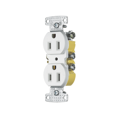 Contacto Duplex 15A 125V/ 2 Polos 3 Hilos/ Nema 5-15R/ Color Blanco. · HUBBELL