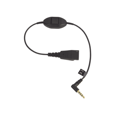 Jabra Cord QD a conector de 3.5 mm con Push-to-Talk para teléfonos celulares smartphones (8800-00-103) · JABRA