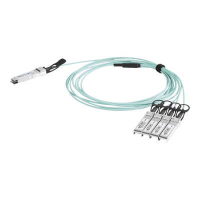 Cable AOC QSFP+ de 40 Gbps a 4x 10 Gbps / Cable de fibra óptica Activo / Longitud: 2 metros · LINKEDPRO