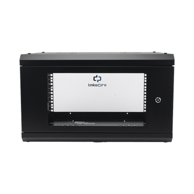 Gabinete de Pared con Puerta de Cristal Templado, 455mm de Profundidad, 6U Rack de 19'', Acero Reforzado · LINKEDPRO
