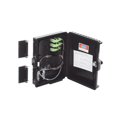 Cierre de Empalme para 24 Fusiones de Fibra Óptica, Interior/Exterior, con 8 Acopladores SC/APC y Splitter 1x8 SC/APC Incluido, IP65 · LINKEDPRO BY EPCOM
