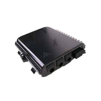 Cierre de Empalme para 24 fusiones de fibra óptica, Interior/Exterior, 3 Entradas para Cable Ø 6-12mm, con 8 acopladores SC/APC y splitter 1x8 SC/APC Incluido, IP65 · LINKEDPRO BY EPCOM