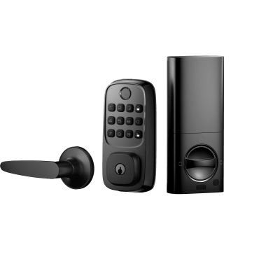 Cerradura Inteligente WiFi / Escáner de Huellas Dactilares / Teclado Numérico / Control por App / 8 Baterías AA / Bloqueo Manual y Automático / Compatible con Puertas 35-55 mm · LNDU