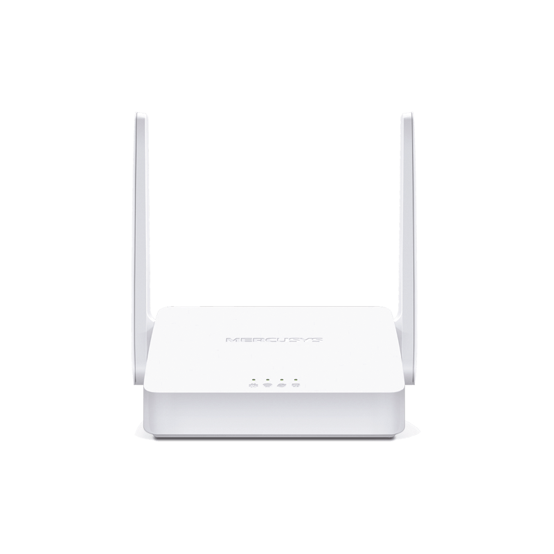 Router Inalámbrico N /  2.4 GHz de 300 Mbps / 1 Puerto WAN 10/100 Mbps  / 2 Puertos LAN 10/100 Mbps / 2 antenas de 5 dBi / Compatible con IPV6 e IPTV · Mercusys