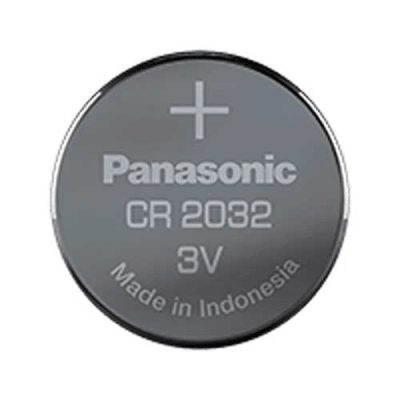 Batería de litio CR2032 de 3 V a 225 mAh (No recargable) · PANASONIC