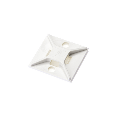 Montaje-Sujetador Para Cable de 4 Vías, con Adhesivo, 25.4 x 25.4mm (1in x 1in), Color Blanco, Uso en Interior, 1 pieza · PANDUIT