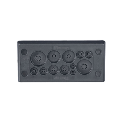 Pasacables Rectangular de Membrana, IP66, 3.39" x 1.42", 12 orificios, para Cables no Terminados. Color Negro · PANDUIT