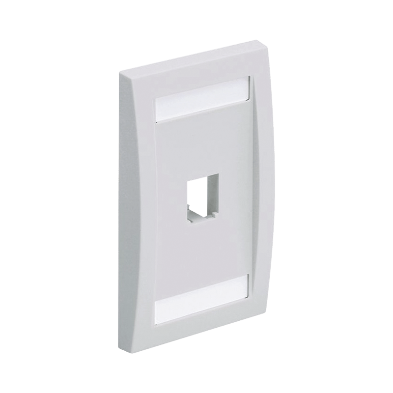 Placa de Pared Vertical Ejecutiva, Salida Para 1 Puerto Mini-Com, Con Espacios Para Etiquetas, Color Blanco · PANDUIT