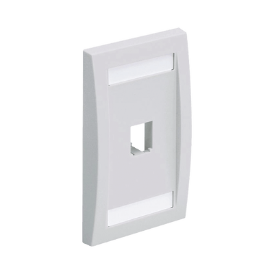 Placa de Pared Vertical Ejecutiva, Salida Para 1 Puerto Mini-Com, Con Espacios Para Etiquetas, Color Blanco · PANDUIT