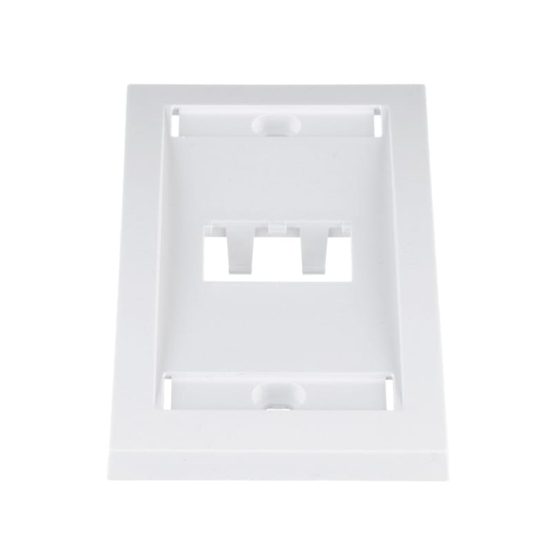 Placa de Pared Vertical Ejecutiva, Salida Para 2 Puertos Mini-Com, Con Espacios Para Etiquetas, Color Blanco · PANDUIT