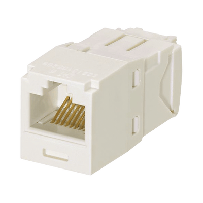 Conector Jack RJ45 Estilo TG, Mini-Com, Categoría 6, de 8 Posiciones y 8 Cables, Color Blanco Mate · PANDUIT