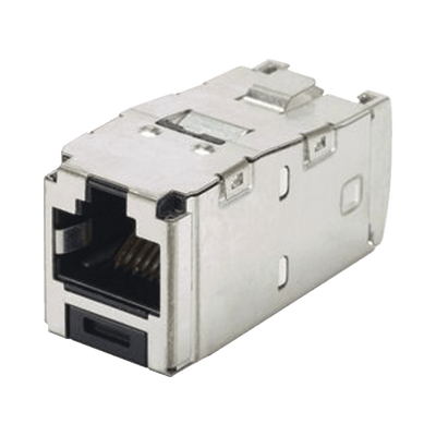 Conector Jack RJ45 Blindado, Estilo TG, Mini-Com, Categoría 6A, de 8 Posiciones y 8 Cables, Color Negro · PANDUIT