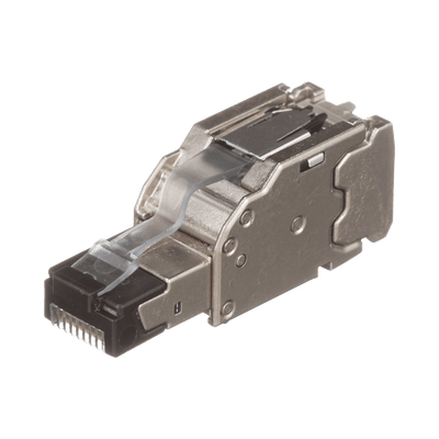 Plug RJ45 Blindado, Instalación Recta, Terminación en Campo Certificable, Compatible con Cat5e, Cat6 y Cat6A, Color Plata · PANDUIT