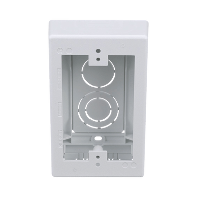 Caja de Pared Superficial, Uso Universal con Placas de Pared, con Cinta Adhesiva, Color Blanco · PANDUIT
