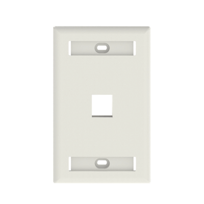 Placa de Pared Vertical, Salida Para 1 Puerto Keystone, Con Espacios Para Etiquetas, Color Blanco · PANDUIT