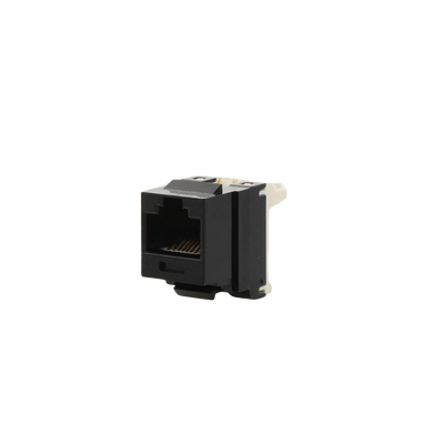 Conector Jack Estilo 110 (de Impacto), Tipo Keystone, Categoría 6, de 8 Posiciones y 8 Cables, Color Negro · PANDUIT