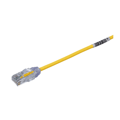 Cable de Parcheo TX6, UTP Cat6, Diámetro Reducido (28AWG), Color Amarillo, 20.2 cm (8 Pulgadas) · PANDUIT