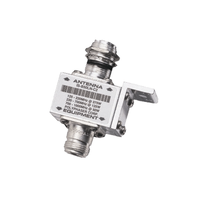 Protector Coaxial RF / 125-1000 MHz / 50 ? / Conectores N Hembra / Bloqueo DC / 40 kA · POLYPHASER