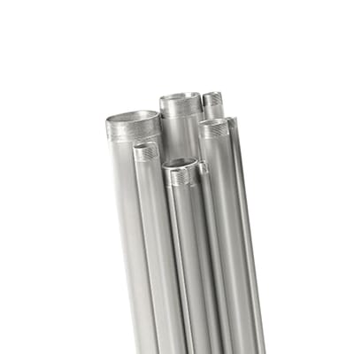 Tubo conduit de 2 1/2” rígido de aluminio de 3.05 metros con cople. · RAWELT