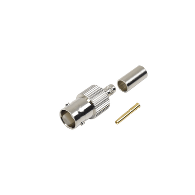 Conector BNC Hembra de anillo plegable para cable LP-195, LP-142, RG-58/U, RG-142/U. · RF INDUSTRIES,LTD