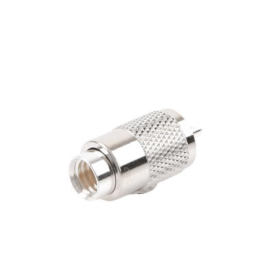 Conector UHF Macho (PL-259) para cables LP-400, RG-8/U, RG-8U-SYS, 8237, 8267, 8268, 9913, CTN-400, 7810, 8214, 7810A, RFLASH-1113, LMR-400, Plata (Concha-Níquel)/ Plata/ D.A.P. (Fibra Sintética) · RF INDUSTRIES,LTD