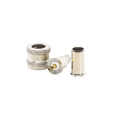Conector Mini UHF Macho, 50 Ohm, de Anillo Plegable para Cables RG-58/U, RG-142/U, Niquel/Oro/Delrin. · RF INDUSTRIES,LTD