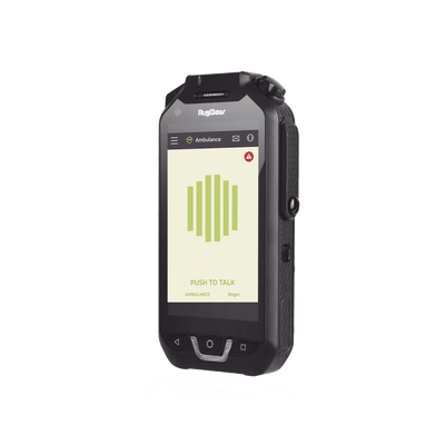Smartphone PoC de alto rendimiento para aplicaciones PTT de misión crítica IP68 resistente al agua · RUGGEAR