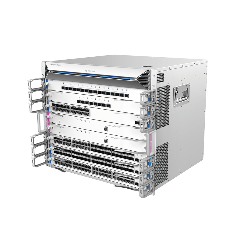 Chasis Switch Core hasta 6 slots para tarjetas modulares M7000 series · RUIJIE