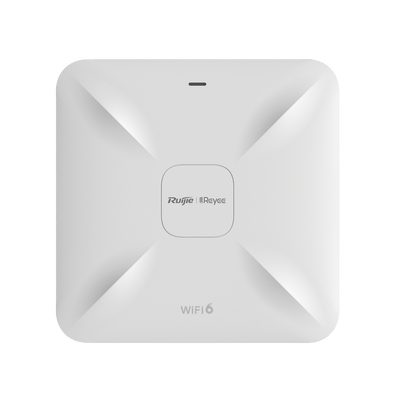 Punto de Acceso Mesh Wi-Fi 6 para Interior, se Instala en Techo o Pared, hasta 512 Usuarios y 2.97 Gbps, Doble Banda 802.11ax MU-MIMO 2x2 · RUIJIE
