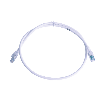 Patch Cord Z-MAX Cat6A S/FTP, CM/LS0H, 0.91 Metros (3 Pies), Color Blanco, Versión Bulk (Sin Empaque Individual) · SIEMON