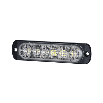Luz Auxiliar de 12 LED, Rojo/Azul, SAE, Bisel Negro, Lente Transparente · SIGNALPRO