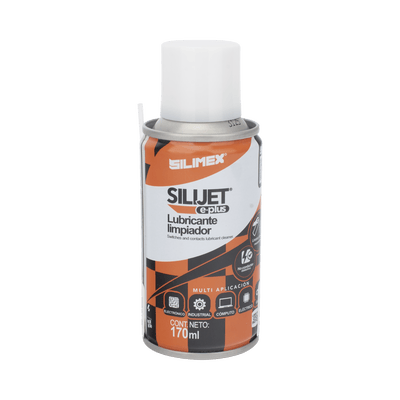 Limpiador Lubricante en Aerosol Dieléctrico, Protege Mecanismos, Circuitos, Sensores, Ventiladores, 170 ml. · SILIMEX