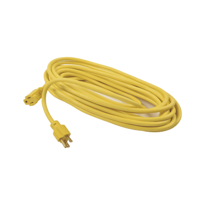 Extensión eléctrica de uso rudo aterrizada 10 metros / 127 V CA 10 A Máximo / Color Amarillo. · SURTEK
