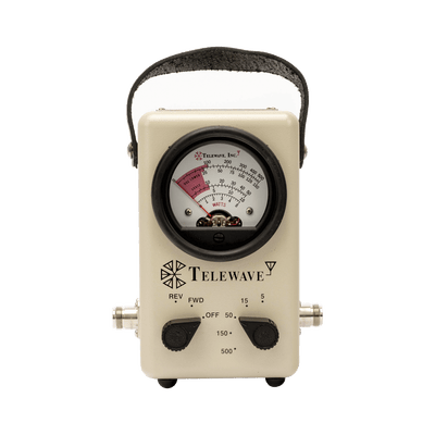 Wattmetro para Radiofrecuencia de Banda Ancha, 20-1000 MHz, en escalas de 5, 15, 50, 150 y 500 Watt. · TELEWAVE, INC