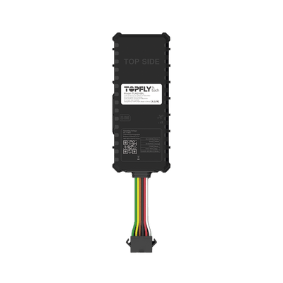 Tracker GPS / Dispositivo de localización para vehículos / Conectividad 4G LTE y BLE 5.0 / Diferentes tipos de notificaciones / Corte y restablecimiento de energía / Función SOS / (2) DIN / (1) DOUT / (1) AIN · TopFlyTech