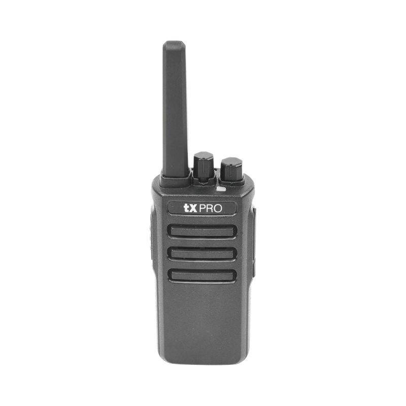 Radio Portátil Analógico UHF 400-470 MHz / 5W / 16 Canales / Scrambler / Batería 2500 mAh / VOX · TXPRO