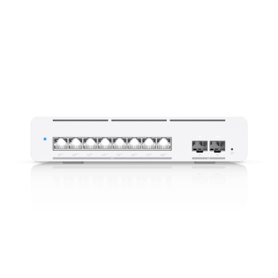 USW Pro XG 8 PoE Switch PoE++ Capa 3 Etherlighting™ de 8 Puertos 10GbE (Todos PoE++) y 2 Puertos SFP+ con Disponibilidad PoE de 155W · UBIQUITI
