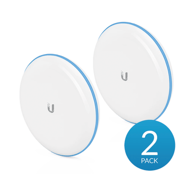 Kit UniFi Building Bridge de 1+ Gbps en 60 GHz con radio redundante en 5 GHz, alcance de hasta 500 m · UBIQUITI