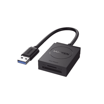 Lector de tarjetas USB-A 3.0 a MicroSD (TF) / SD | 5Gbps | Soporta hasta 2TB | Soporta Windows/Mac OS/Linux/Android | Lectura de Tarjetas Simultánea | No Requiere Controlador | Cable de 15cm. · UGREEN