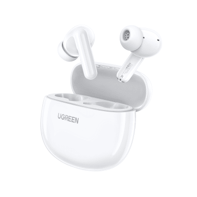 Auriculares True Wireless, Bluetooth 5.4, 10 mts Alcance, Batería 34 mAh + 440 mAh Estuche, 5.5 Horas Autonomía, USB-C, AAC/SBC · UGREEN