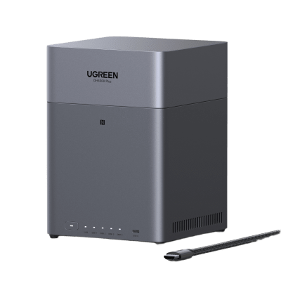 NAS UGREEN NASync DH4300PLUS  / 4 Bahías SATA / Procesador RK3588C 8 GB RAM / 2.5GbE Puerto / HDMI 4K / USB 3.2 Type-C / RAID 0/1/5/6/10 / Acceso Remoto UGREENlink · UGREEN