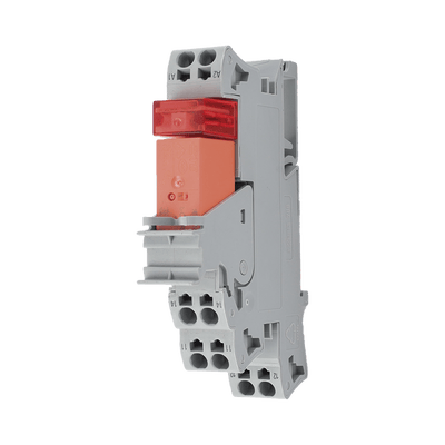Módulo con Relé / 115V AC / 16A Permanente / 1 Inversor / LED Rojo / Push-in CAGE CLAMP® / Montaje Carril DIN / IP20 · WAGO