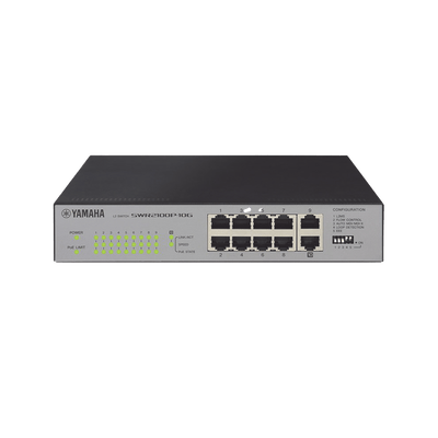 SWITCH DE RED POE 10 PUERTOS OPTIMIZADO P/ REDES DANTE · YAMAHA