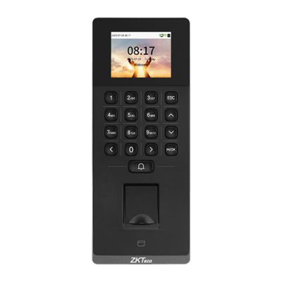 Terminal Biométrico F34 Lite / Huella Digital / Tarjeta RFID / Contraseña / 2.4" Pantalla Color / 10,000 Huellas / 10,000 Tarjetas / Protocolos BEST-PUSH / Ethernet-WiFi / Control de Acceso-Asistencia · ZKTECO